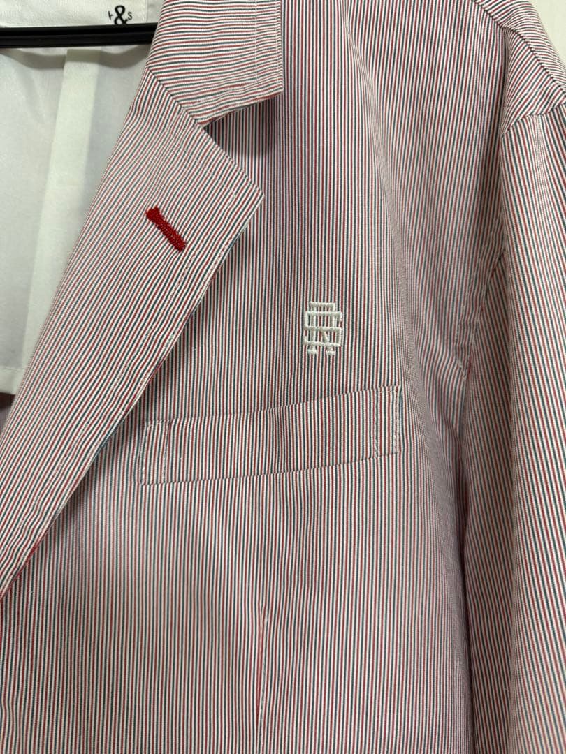 【美品】ラフアンドスウェル ロゴ刺繍 ゴルフテーラードジャケット アンコン L