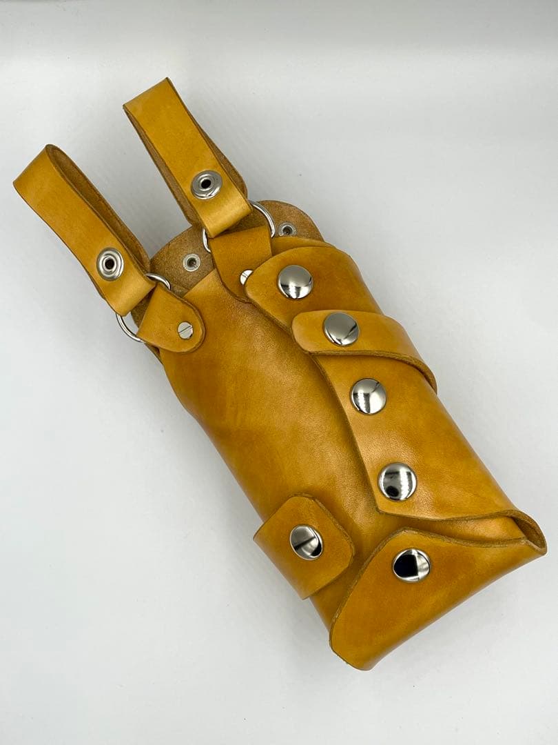 シザーケース姫路レザー☆5丁差しハンドメイド☆ベルトタイプ☆フルオープン