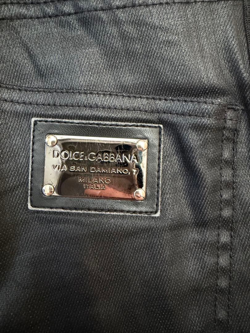 Dolce & Gabbana コーティングブラックデニム
