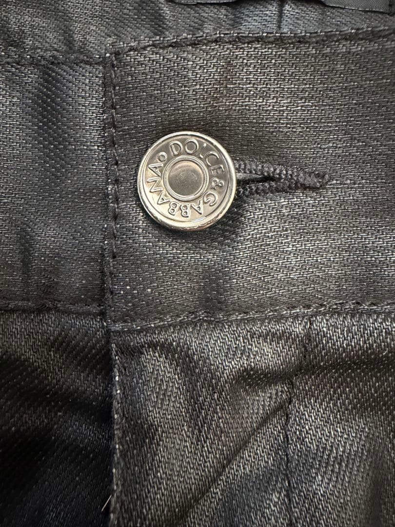 Dolce & Gabbana コーティングブラックデニム