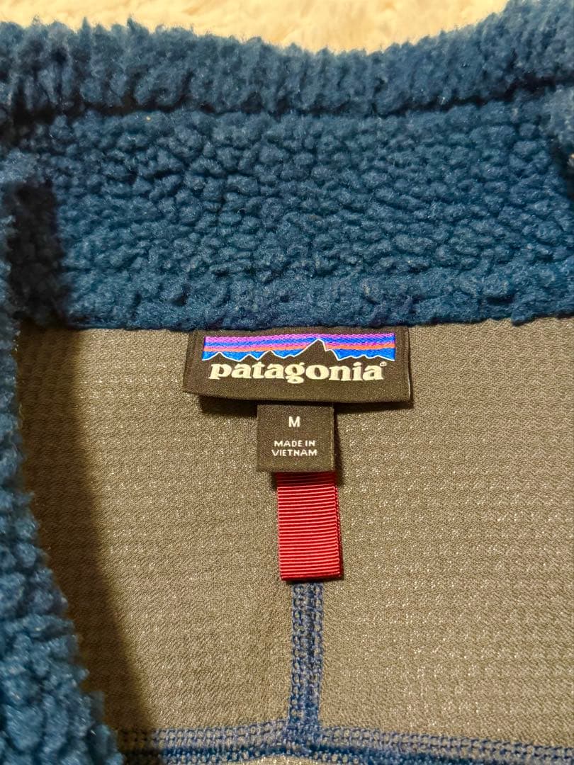patagonia レトロX フリースベスト M ネイビー/レッド