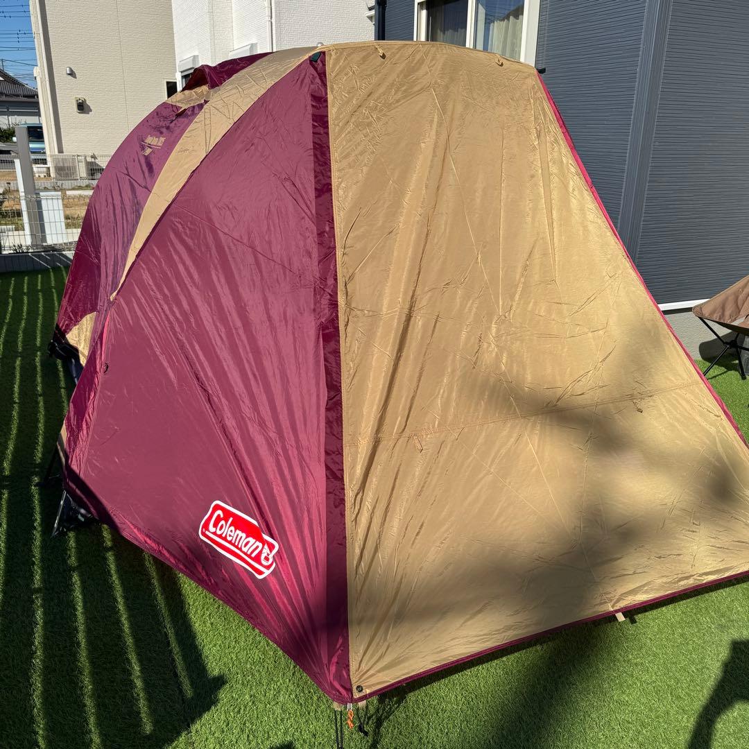 美品　コールマン タフドーム3025 バーガンディ テント
