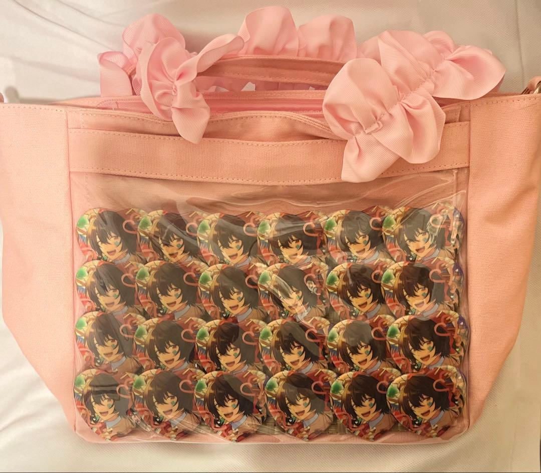 朔間凛月ハート缶バッジ 24個 ザッカマートA4痛バッグフリルトートバッグピンク