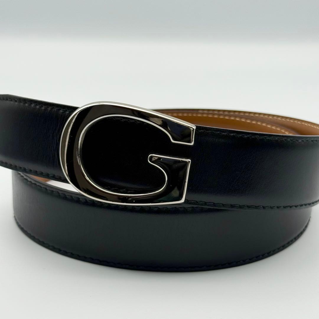 ✨美品✨GUCCI ベルト Gバックル シルバー金具 純正ベルト レザー