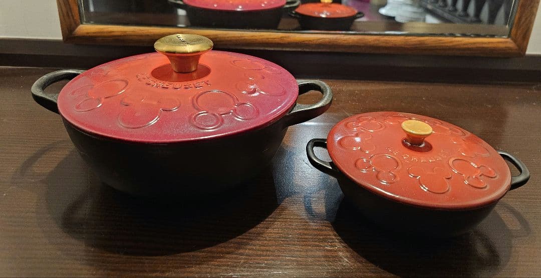 LE CREUSET ミッキーデザイン 両手鍋セット