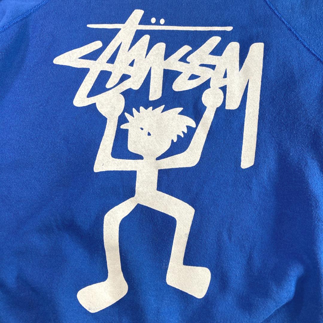 ステューシー シャドーマン スウェット USA製 90s 古着 L ブルー