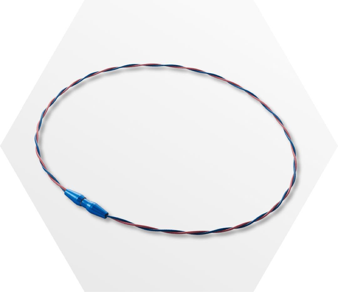 【新品.未使用】ファイテンネックレス ワイヤートルネード ネイビーピンク50cm