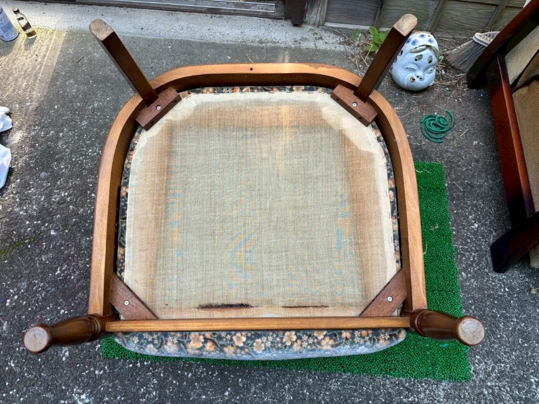 ②　karimoku　カリモク　コロニアル　アームチェア　ソファ　ヴィンテージ