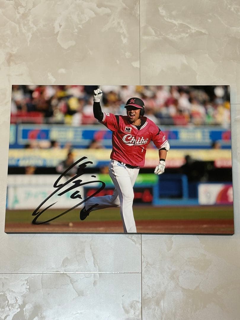 千葉ロッテマリーンズ 清田育宏選手 フォトレコ 直筆サイン入り