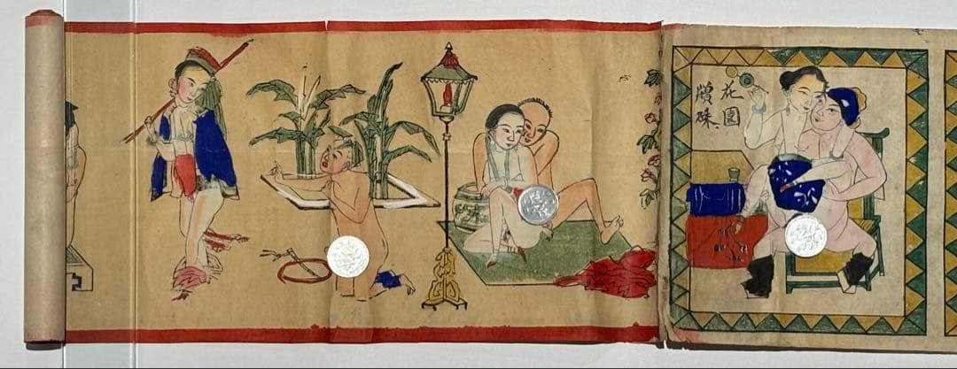 「中国木版春画巻」木版画 3種1巻|艶本 唐本 中国書 中国美術