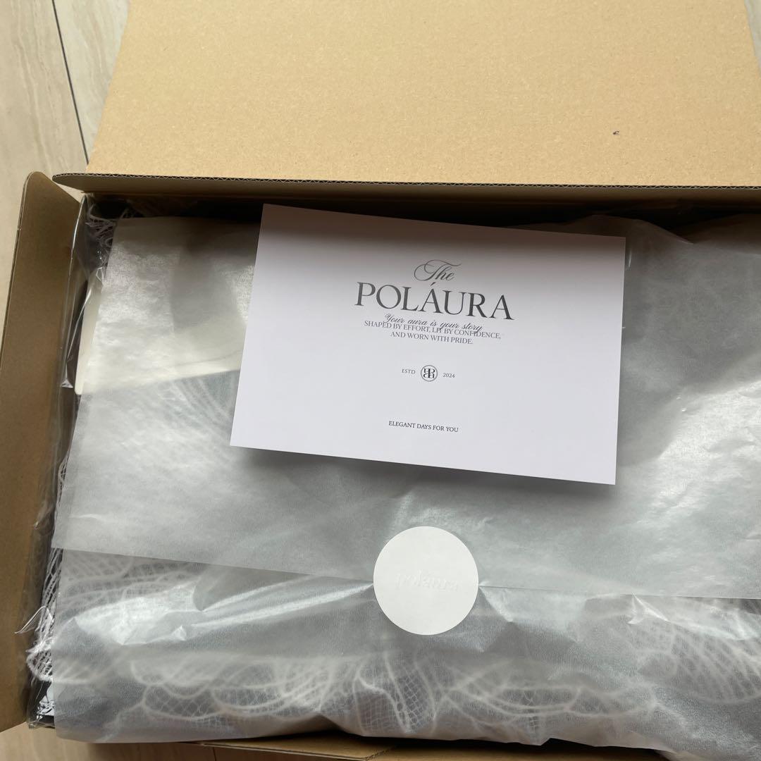 polaura ポローラ　レースフリルカーディガン