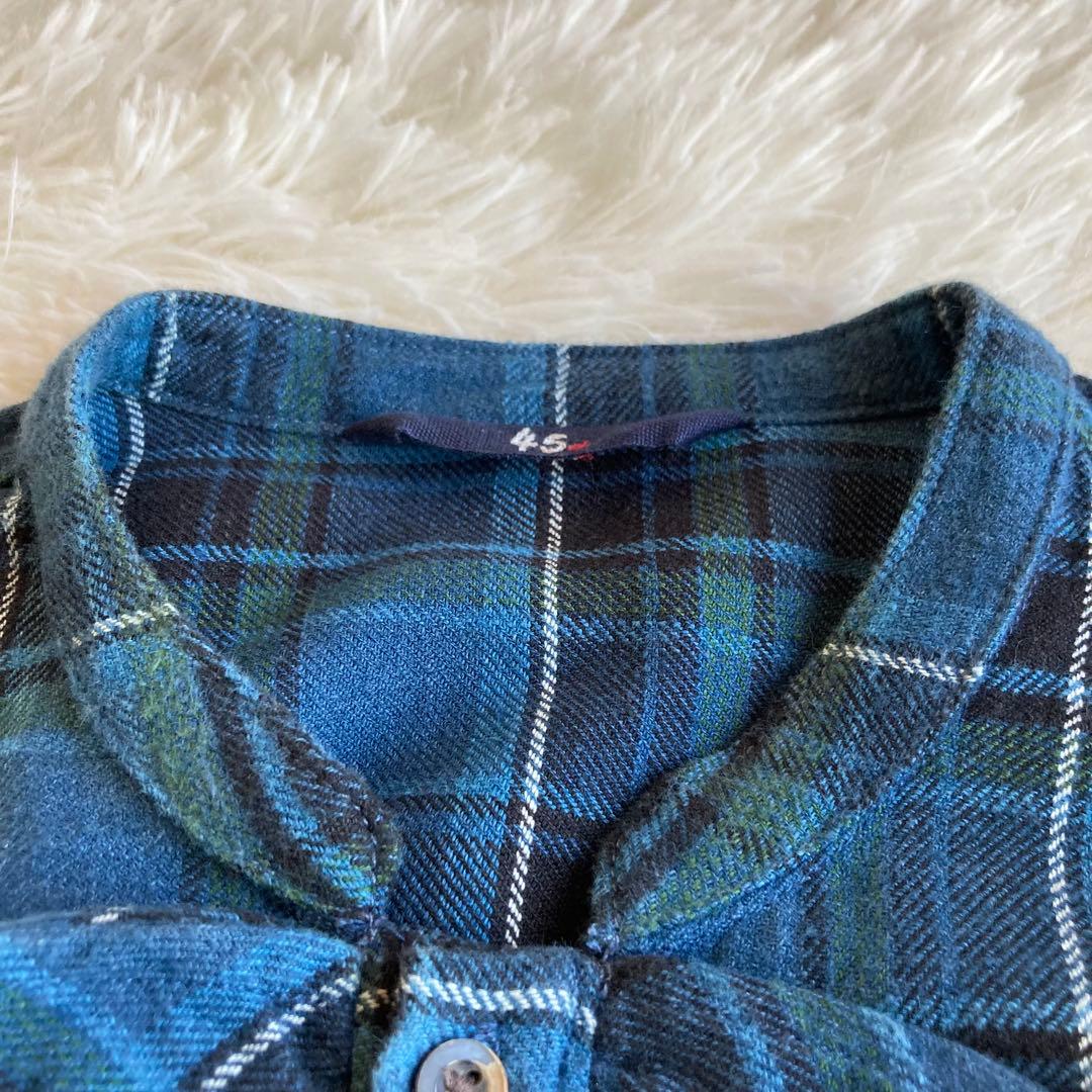 45R フォーティーファイブアール　フリル　ブラウス　チェック柄 サイズ2