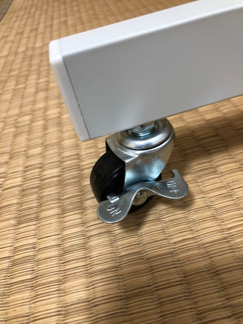 割れない 鏡 姿見 キャスター付きスタンドミラー 大きめ ホワイトフレーム