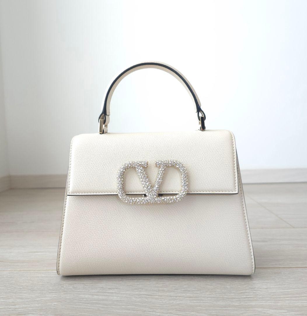 訳あり極美品【ヴァレンティノ】Vスリング　ジュエル　スモール　ハンドバッグ
