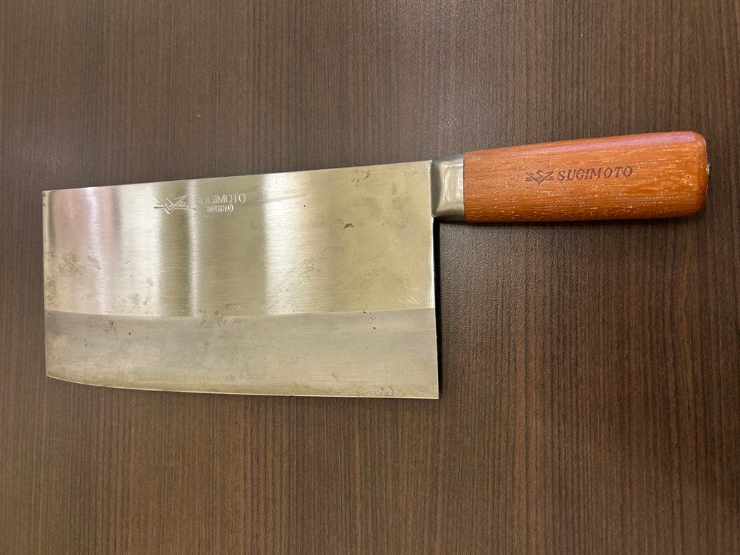 SUGIMOTO 中華包丁 7番 木製ハンドル 箱付き