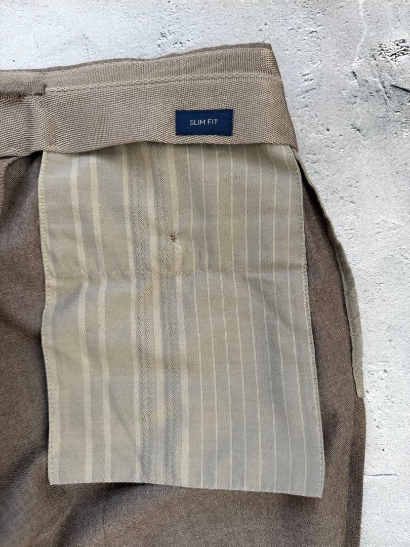 a*i様 インコテックス　35型ウールフランネル　スリムフィットグレージュ　46