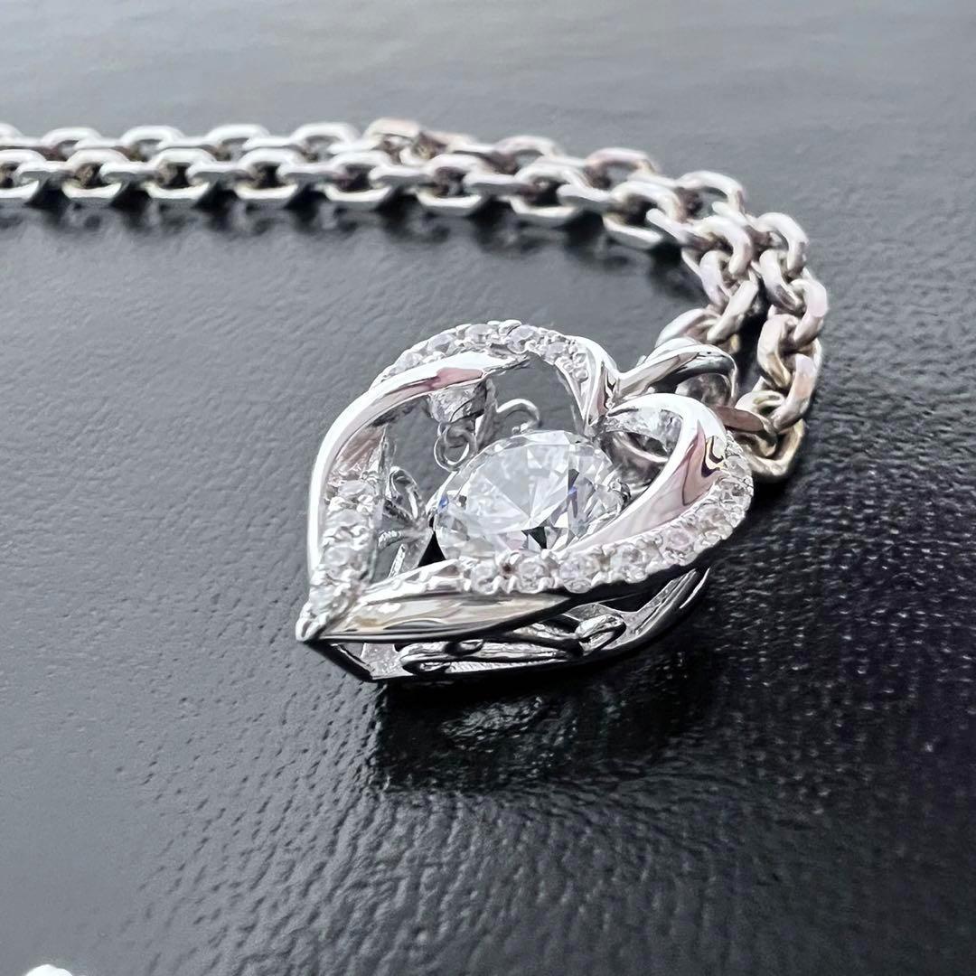 Leda レダ ダンシングストーン 輝くハート ネックレス Silver925