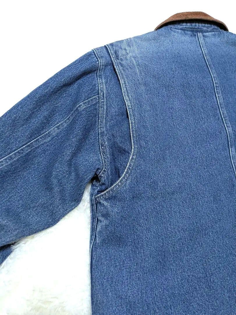 90s LANDS' ENDランズエンドデニムハンティングジャケットコーディロイ