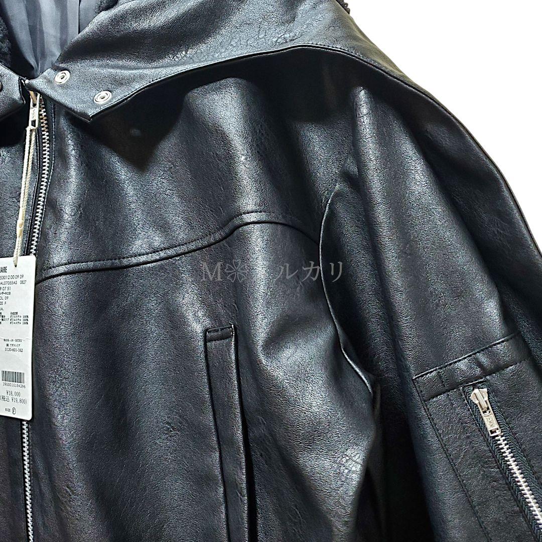 あ*様 新品未使用フェイクレザーN2BブルゾンHAREハレ2wayビックフード春