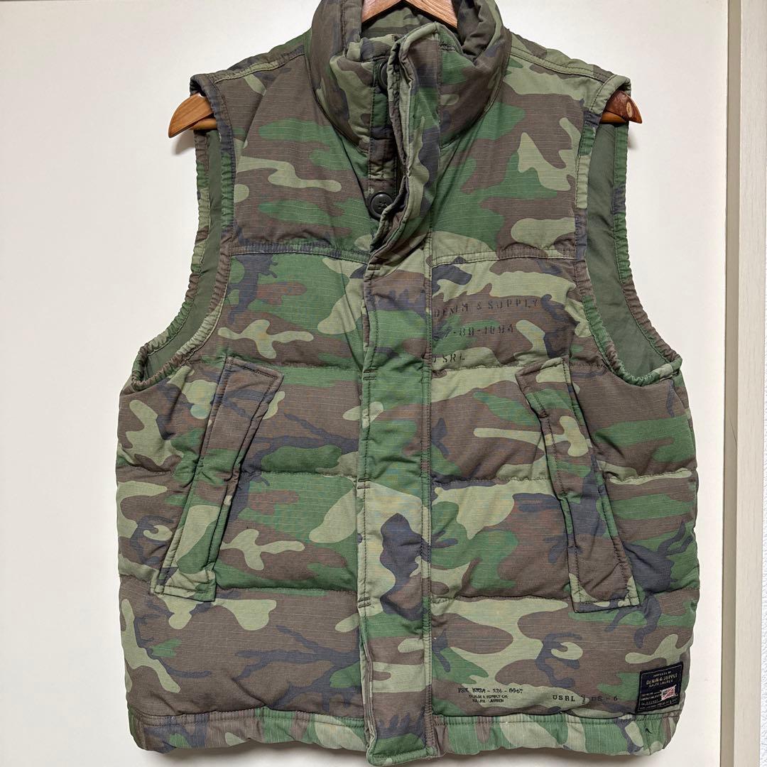 DENIM & SUPPLY 迷彩 ダウンベスト