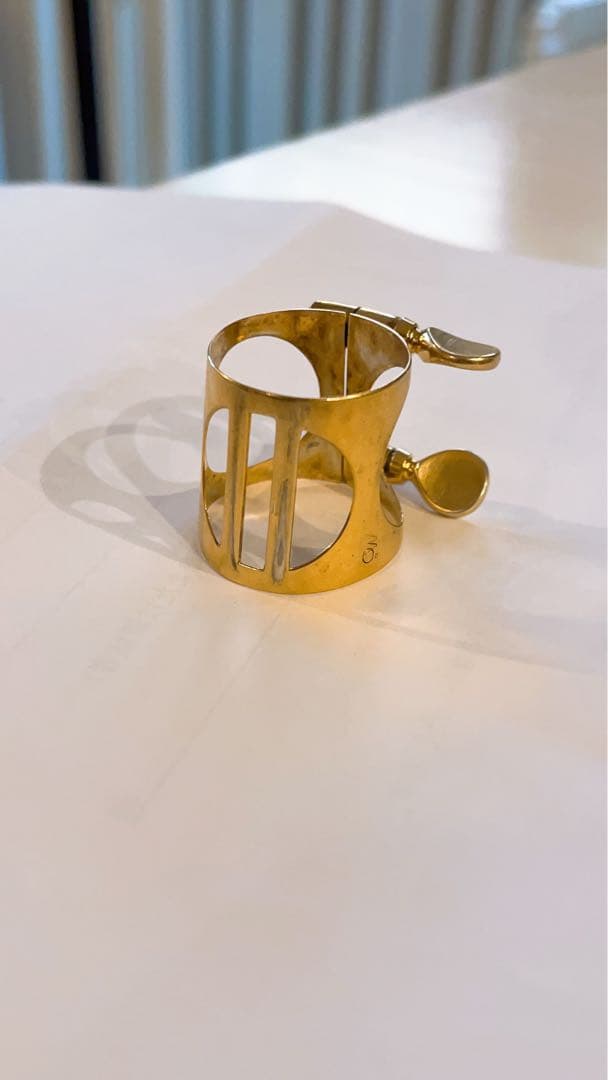 アトリエモモ　リガチャー　B♭クラリネット用　NSタテ　ゴールド　アルトサックス