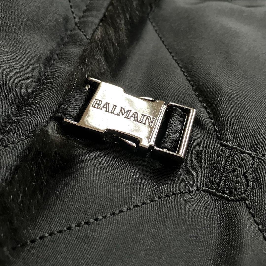 ✨シルク×ブルーフォックス✨バルマンBALMAIN 毛皮 総柄 リバーシブル 銀