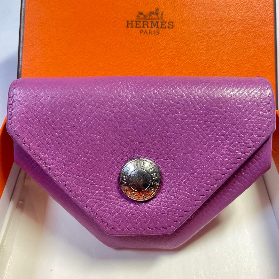 正規品☆エルメス ルヴァンキャトル ケース パープル系 シルバー金具