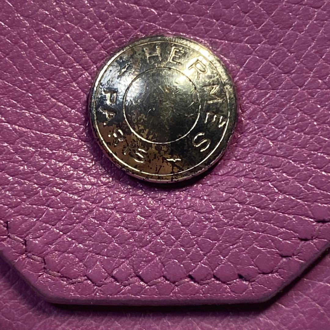 正規品☆エルメス ルヴァンキャトル ケース パープル系 シルバー金具