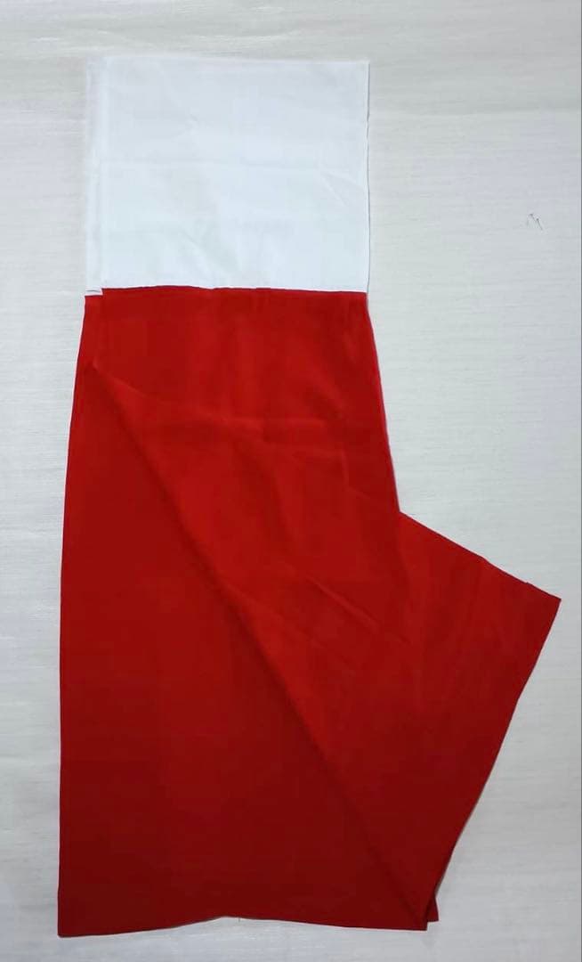 京都老舗 おか善さんの芸舞妓 太夫 二部式長襦袢 裾引き用 赤染め絹