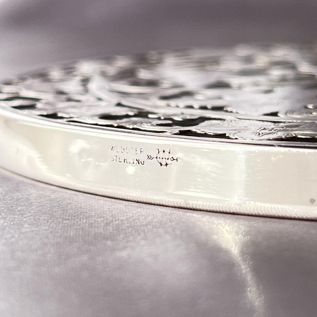 【WEBSTER】 【純銀 / ガラス】ティーセンター 15cm スターリング