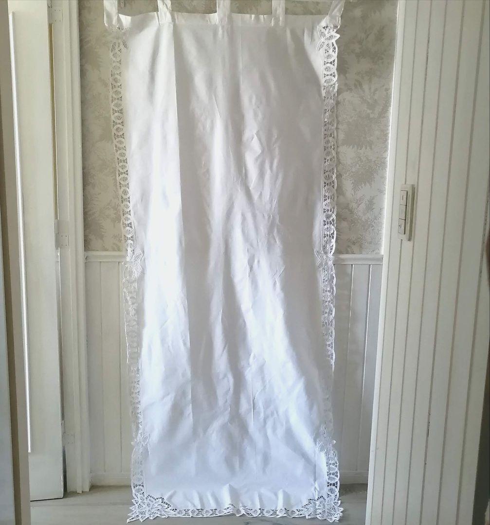 イギリスVintage　バテンレース　タブカーテン　コットン　２枚セット　バラ可