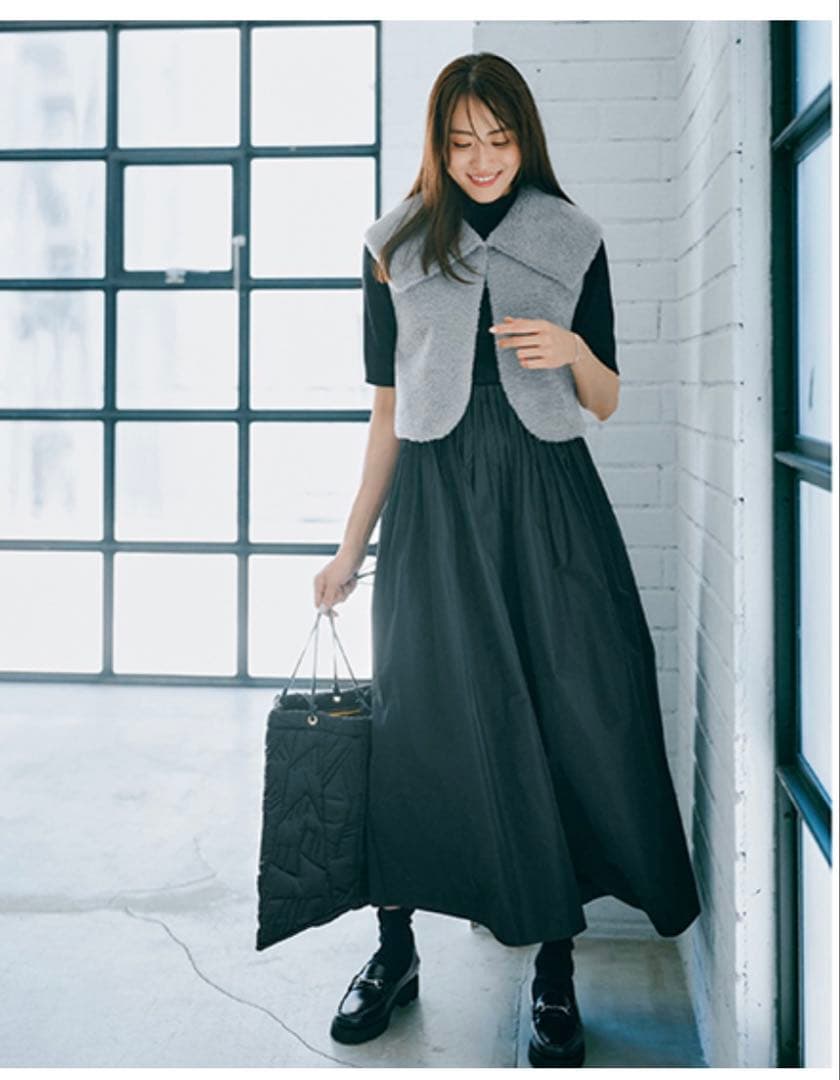 LIGNAGGIO VERYSTORE別注 コンパクトファーベスト グレー