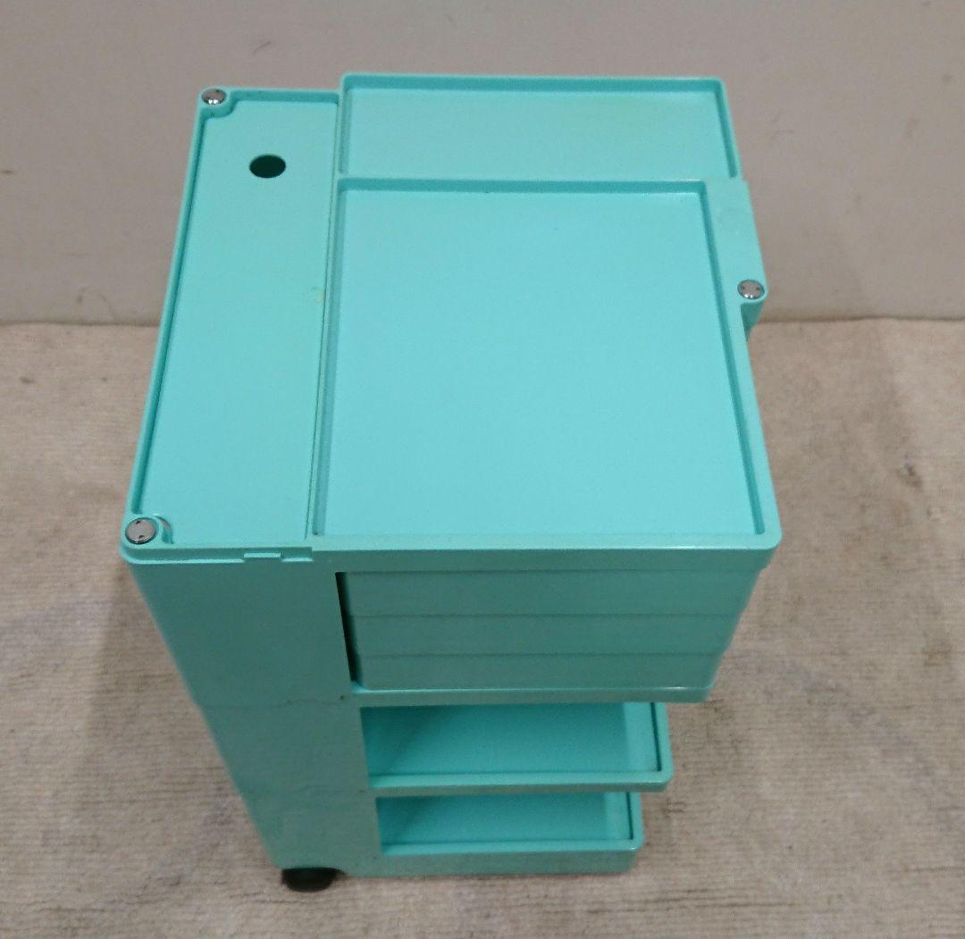 B-line ビーライン ボビーワゴン 水色 3段3トレイ