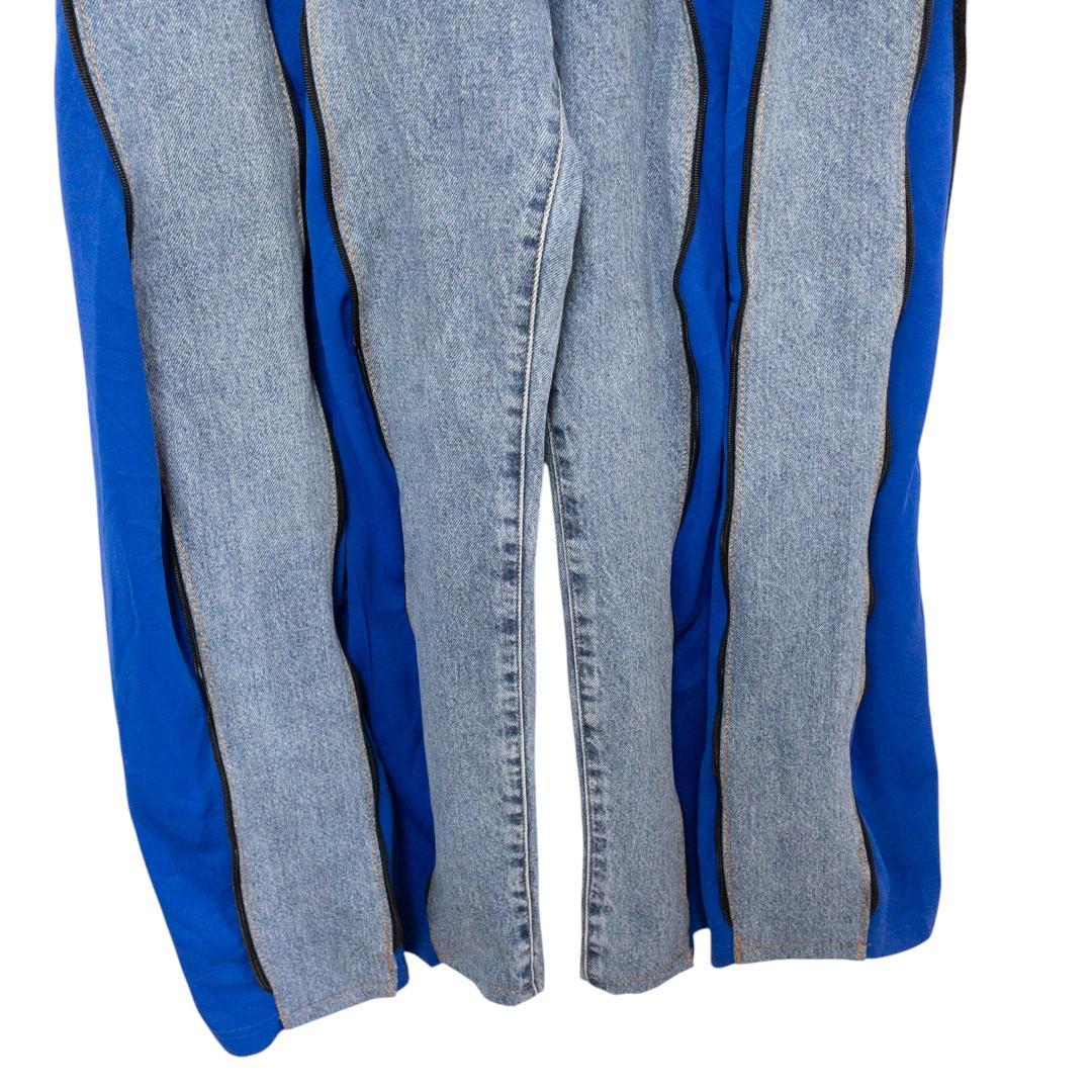 リメイク 4ジップ トラック デニムパンツ C-4578