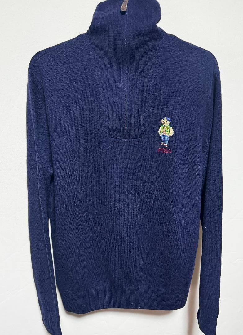 ポロ ラルフローレン ベアウールクォータージップセーター 秋冬 サイズS 新品