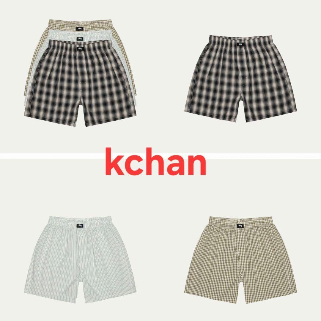 完売品 新品 STUSSY チェック柄 ボクサーショーツ Sサイズ 3枚 セット