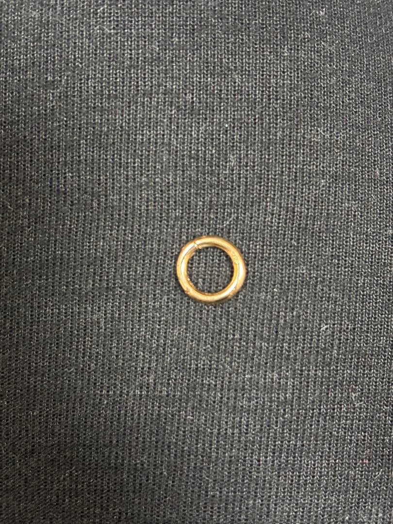 z*読様 PICOLLET 18k セグメントリング 14G 6.5mm フープ