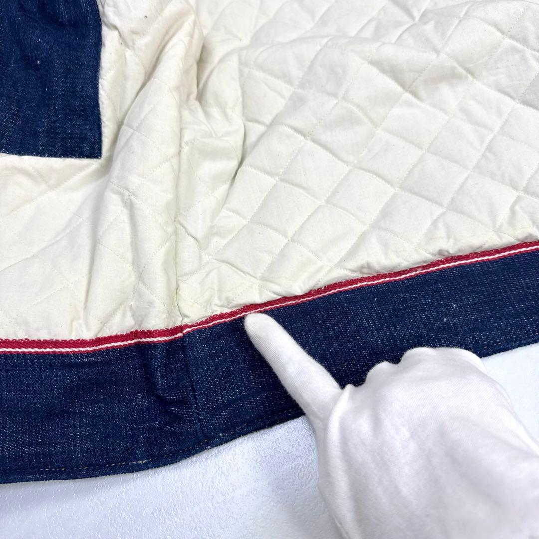 美品 45R インドカディデニムの908ライダースジャケット 中綿 サイズ2