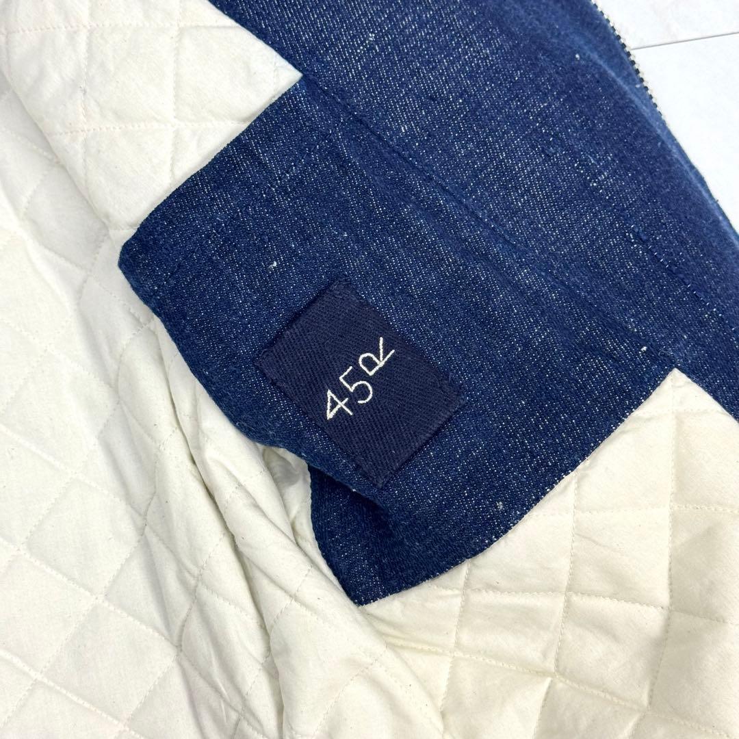 美品 45R インドカディデニムの908ライダースジャケット 中綿 サイズ2