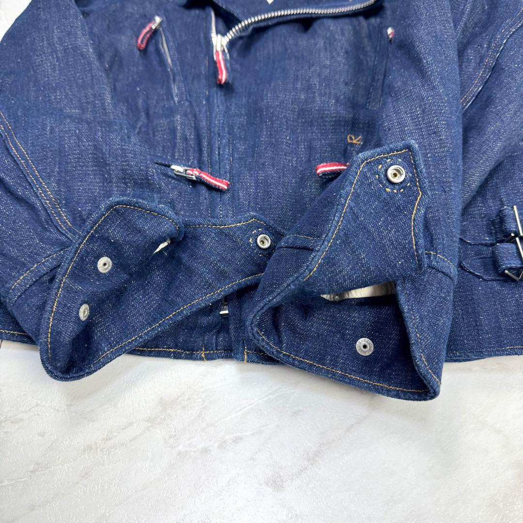 美品 45R インドカディデニムの908ライダースジャケット 中綿 サイズ2