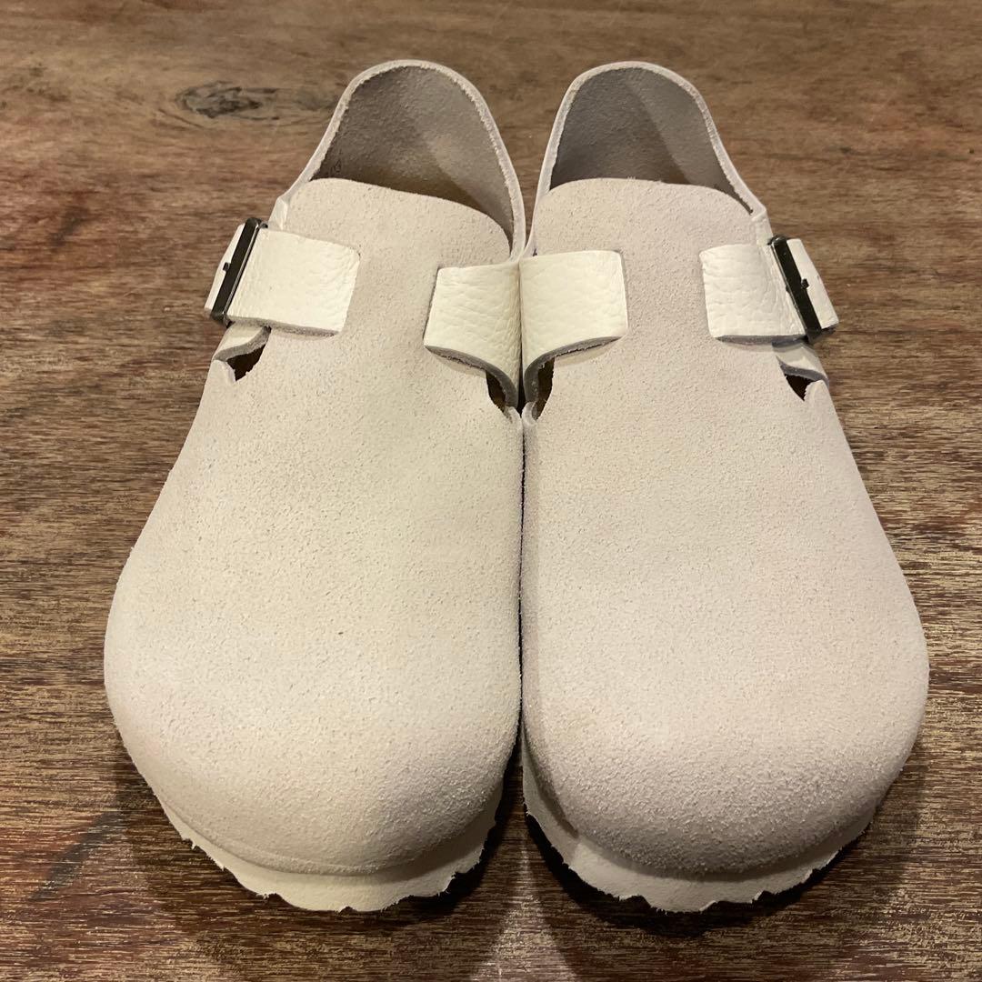 ほぼ新品！ビルケンシュトック ロンドン ホワイト レザー スエード サンダル
