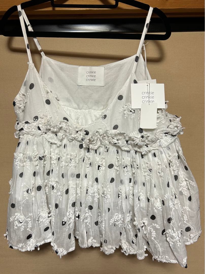 crinkle crinkle crinkle ドット柄キャミソール