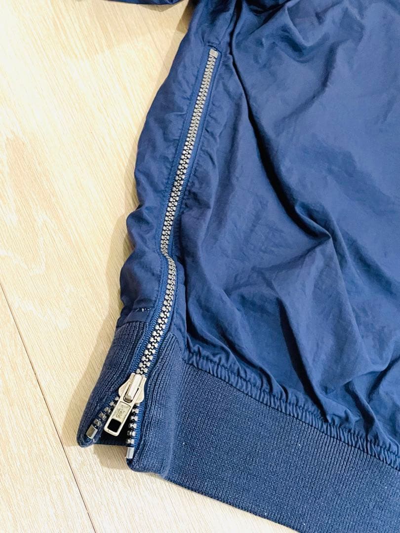 adidas ネイビー ナイロンジャケット サイズM