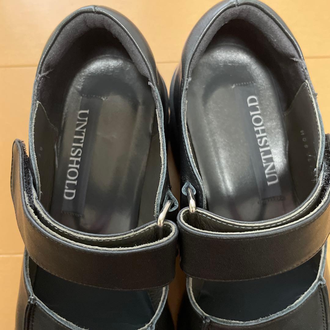 美品⭐️UNTISHOLD アンチショルド LIZA レザーシューズ 黒 日本製
