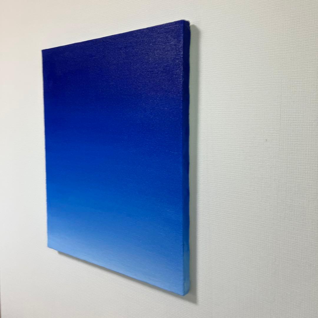 絵画　油絵　原画　青い記憶　青　グラデーション　抽象画　Ｆ8サイズ　Ｓ.Ｉ