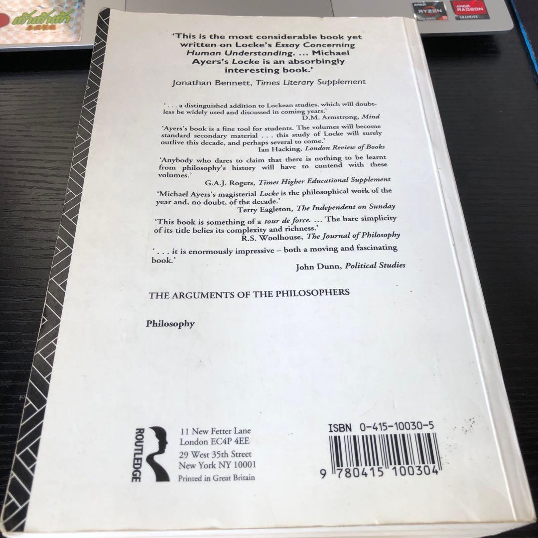 洋書 Locke (Epistemology&Ont)  Michael Ayers