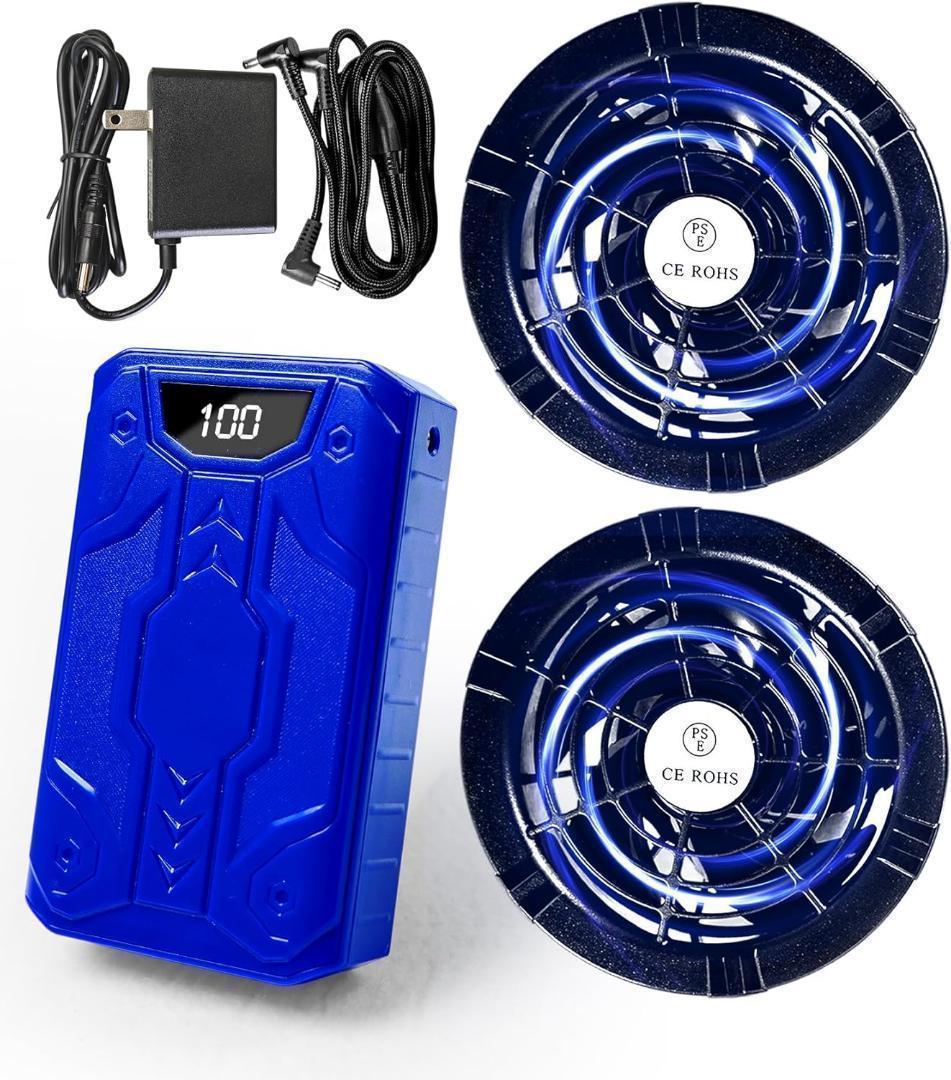 40V 30000mAh 空調作業服 ファンバッテリーセット 大風量 空調服