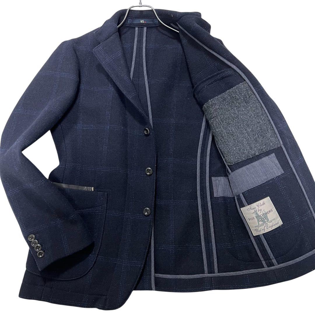 美品 45R×フォックスブラザーズ ツイード テーラードジャケット M相当3