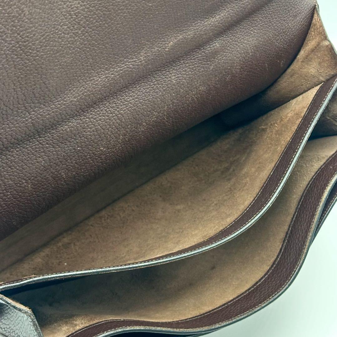 エルメス サックアデペッシュ 41 ブリーフケース トリヨンクレマンス ブラウン