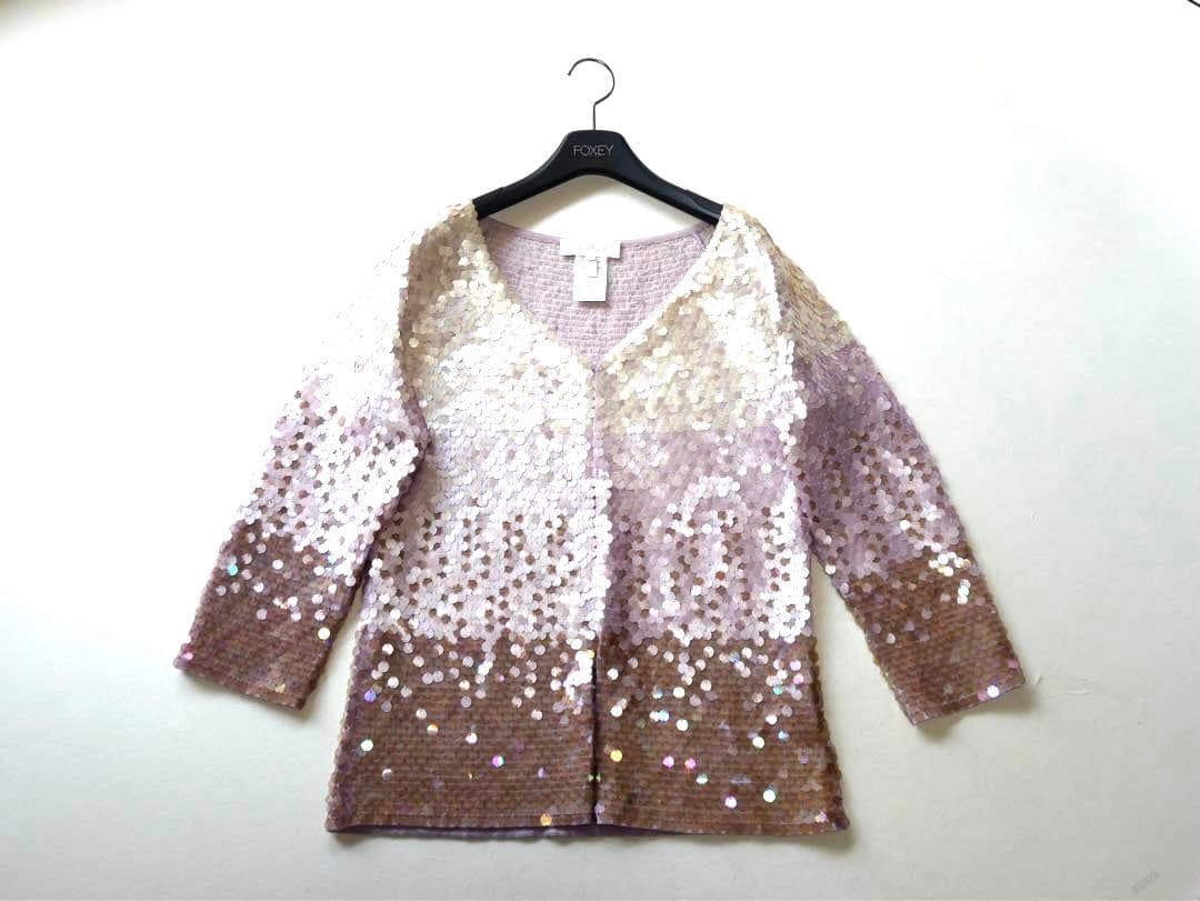 ESCADA エスカーダ 豪華スパンコール ウールカーディガン 40